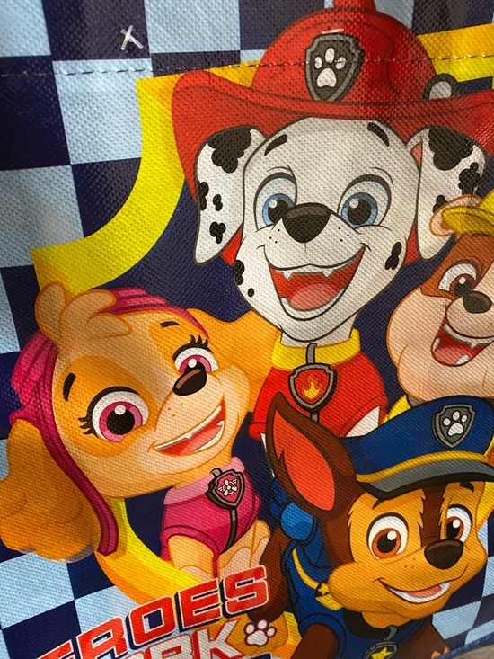 Paw Patrol Handbags - Paw Patrol Blue Checkered Heroes Work Together Tote